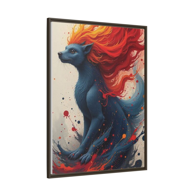 Matte Canvas, Framed  Joyful Chaos: Vibrant Colors and Energetic Expression of Happiness - Image 107