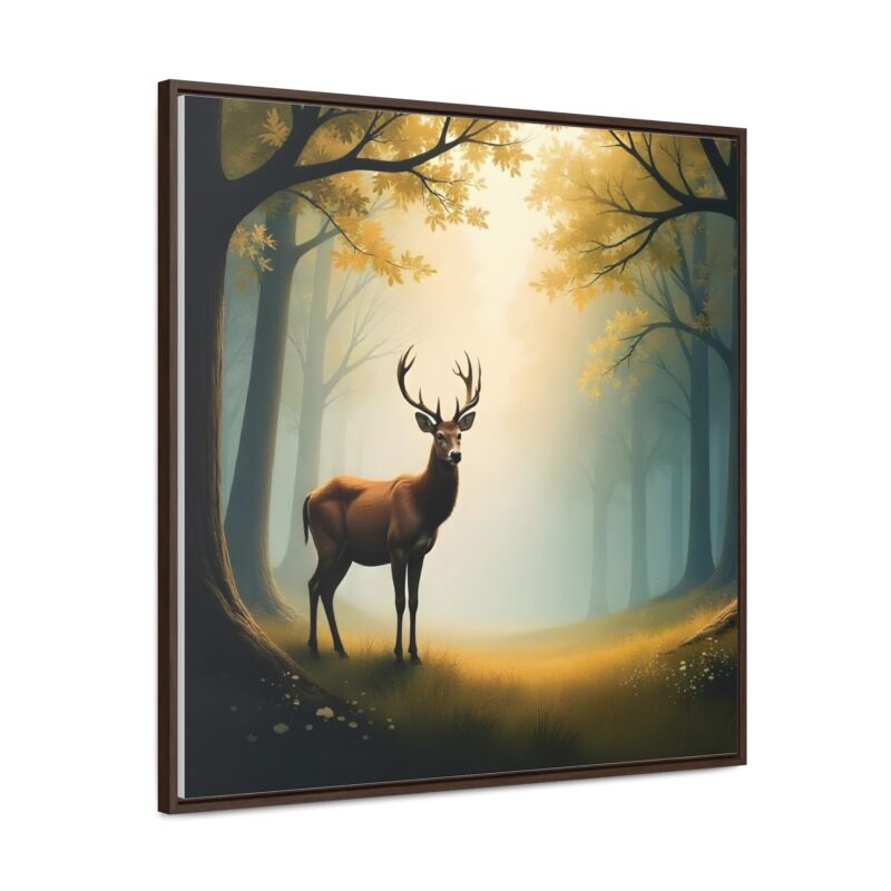 Canvas Wraps - Graceful Deer in Misty Forest Wall Art - Image 54
