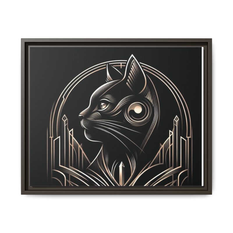 Elegant Art Deco Black Cat Canvas - Dark and Luxurious Wall Art Design - Image 21