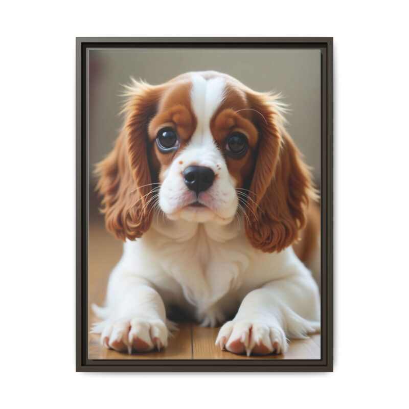 A beautifully detailed canvas print of a Cavalier King Charles Spaniel" - Image 74