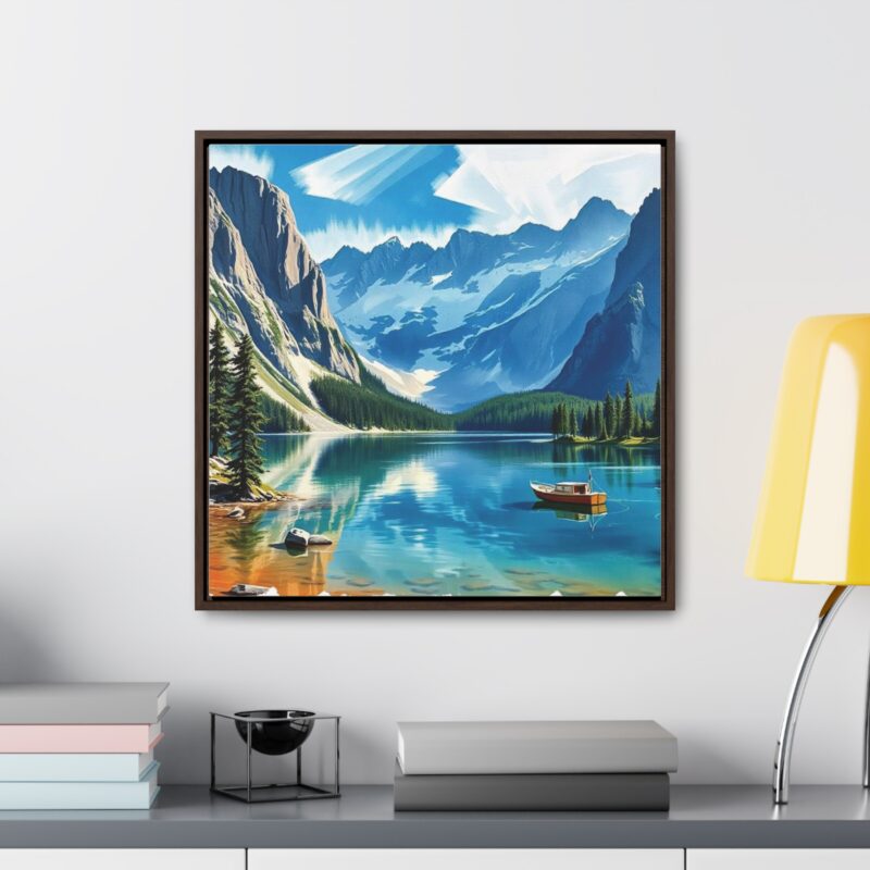Canvas Wrap Mountain Lake Wall Art - Image 32
