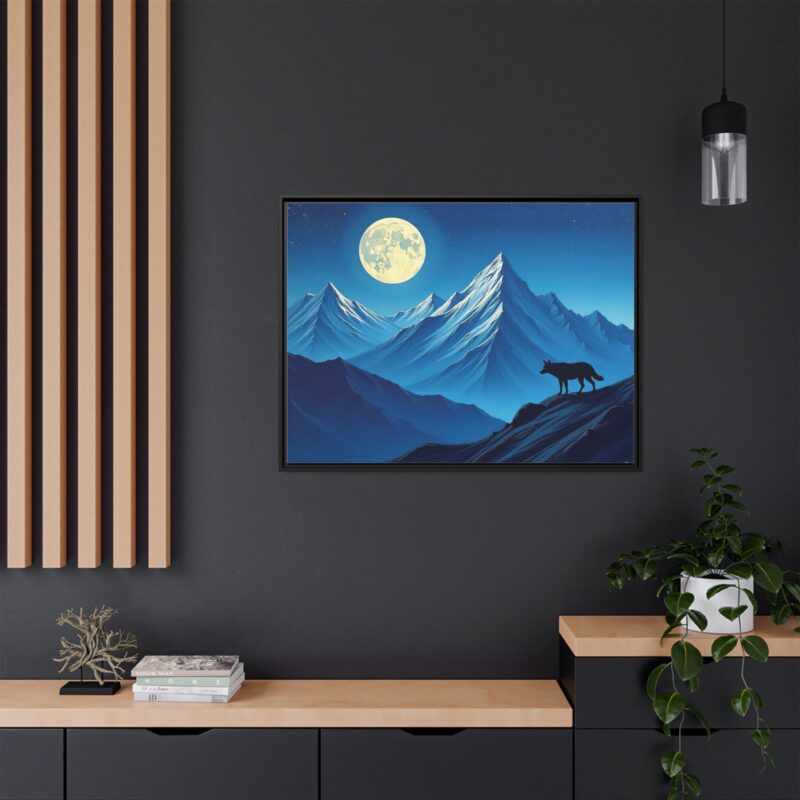 Canvas Wall Art: Moonlit Mountain Landscape - Image 37