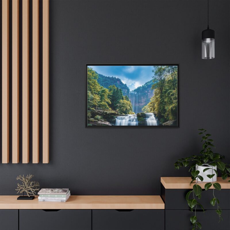 Canvas Wall Art - Waterfall Mountain Landscape - Image 33