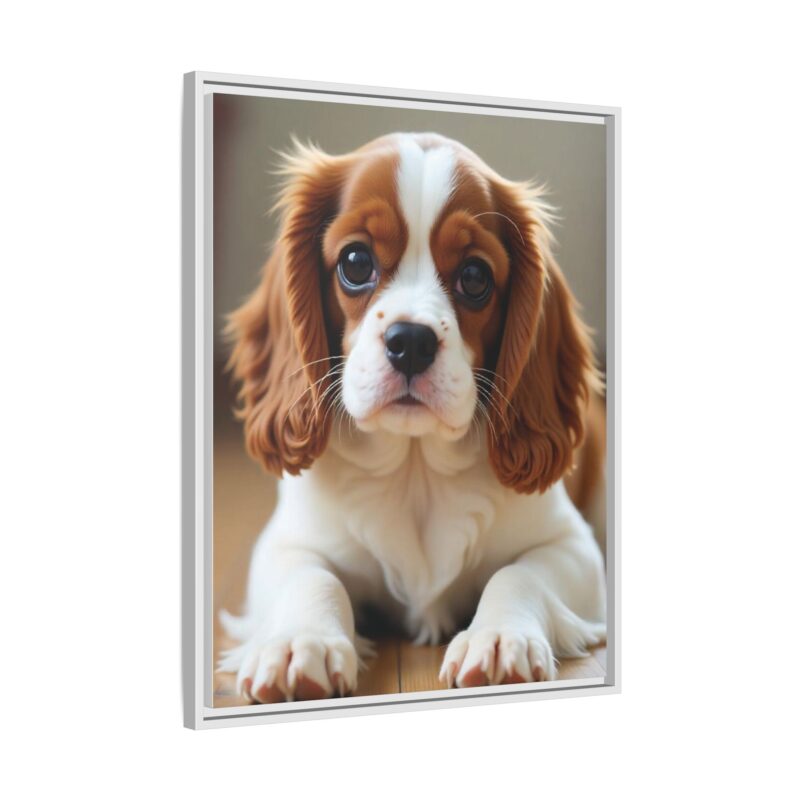 A beautifully detailed canvas print of a Cavalier King Charles Spaniel" - Image 131