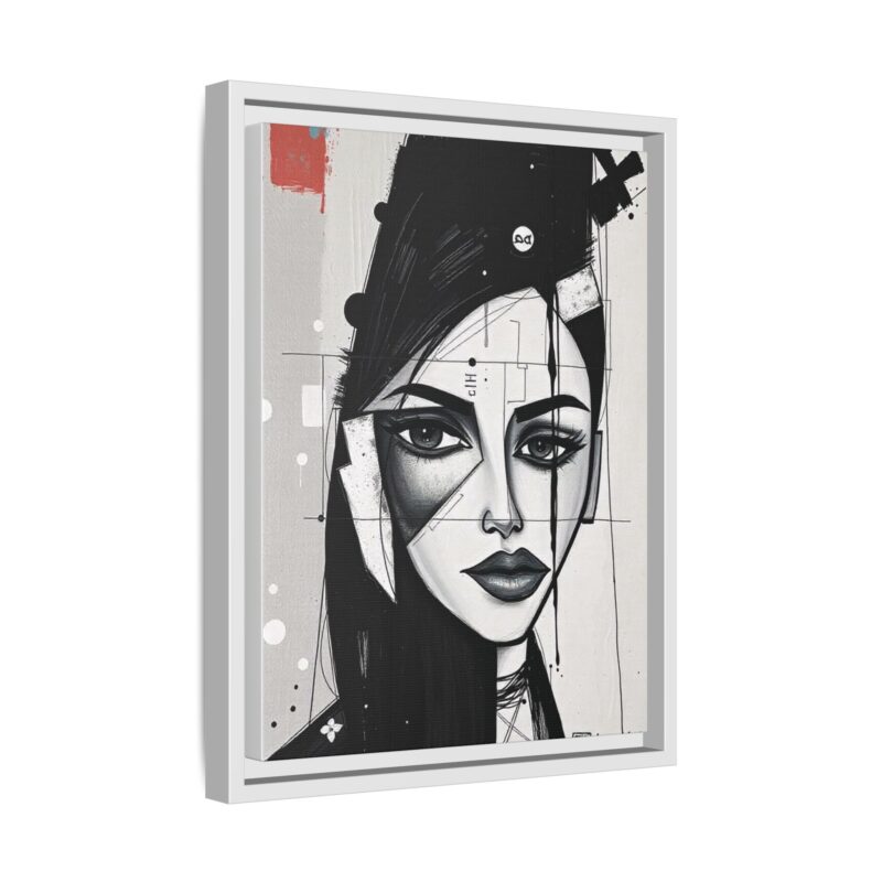 Canvas Art on An elegant and modern black-and-white abstract portrait - Image 51