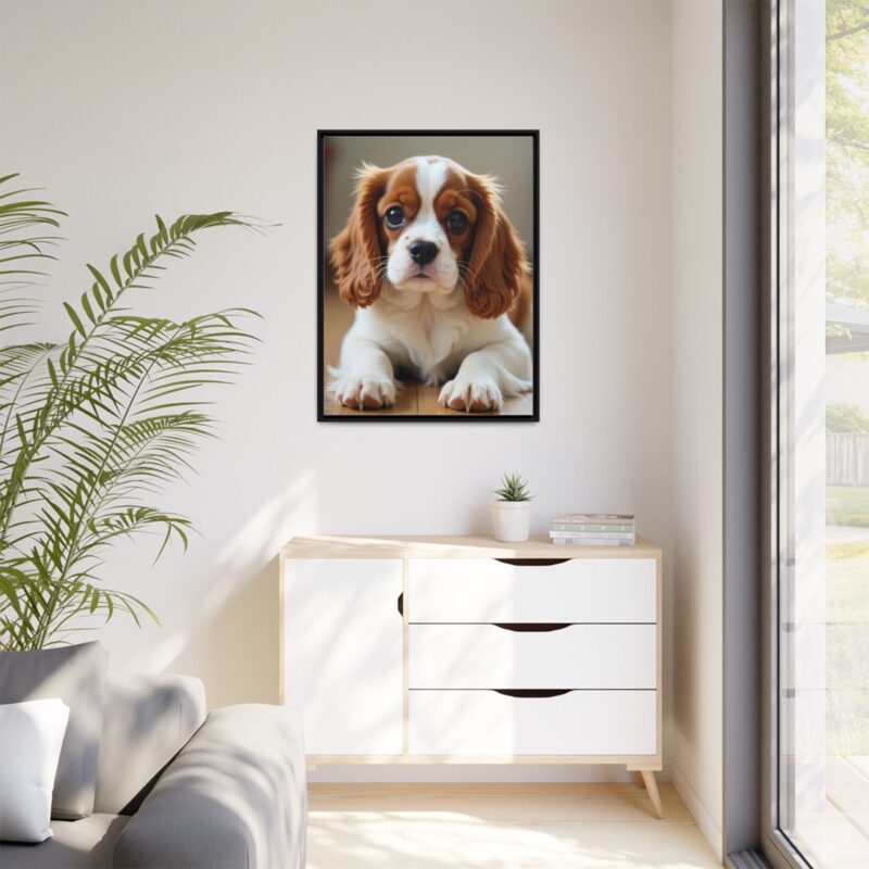 A beautifully detailed canvas print of a Cavalier King Charles Spaniel" - Image 40