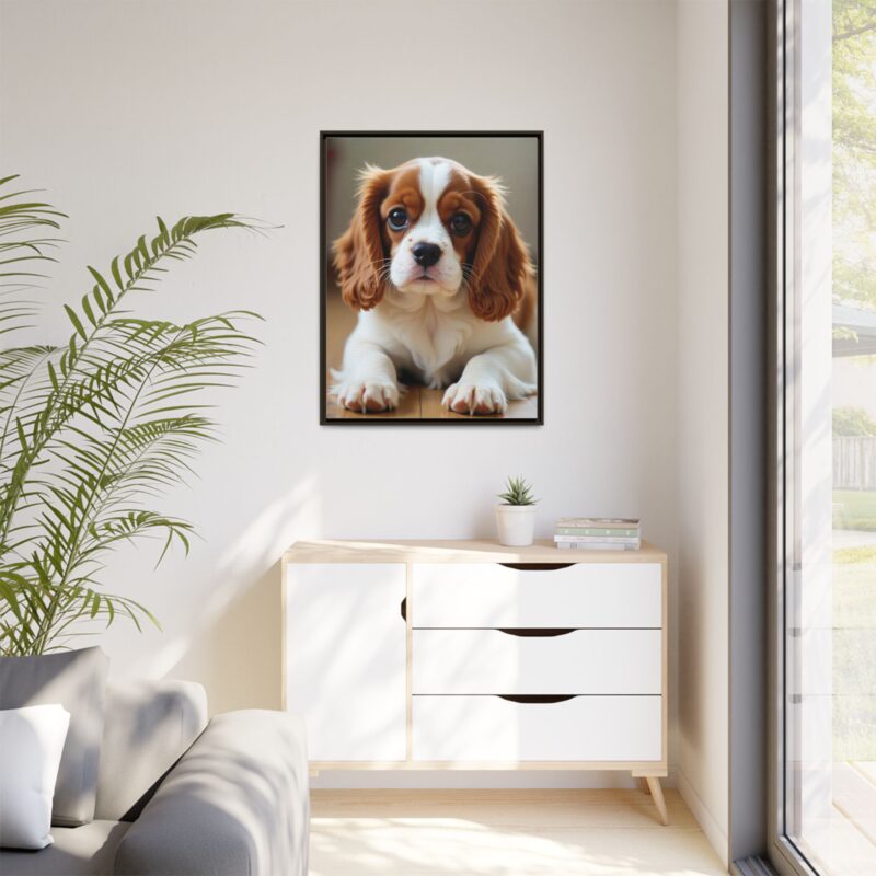 A beautifully detailed canvas print of a Cavalier King Charles Spaniel" - Image 108