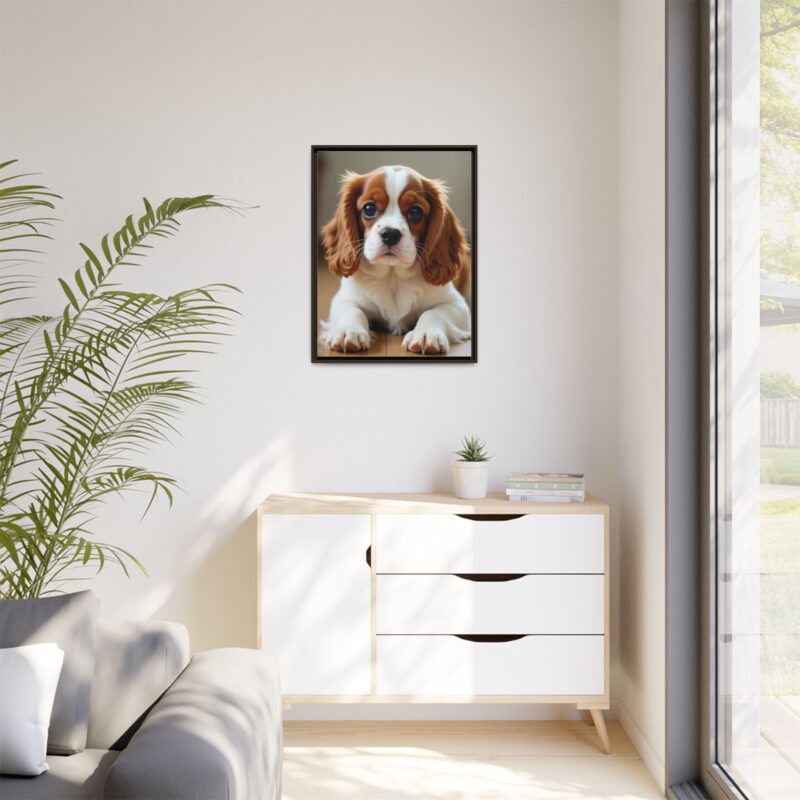 A beautifully detailed canvas print of a Cavalier King Charles Spaniel" - Image 92