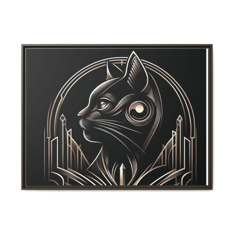 Elegant Art Deco Black Cat Canvas - Dark and Luxurious Wall Art Design - Image 41
