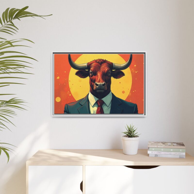 Matte Canvas, Framed Bullish Ambition - Image 76