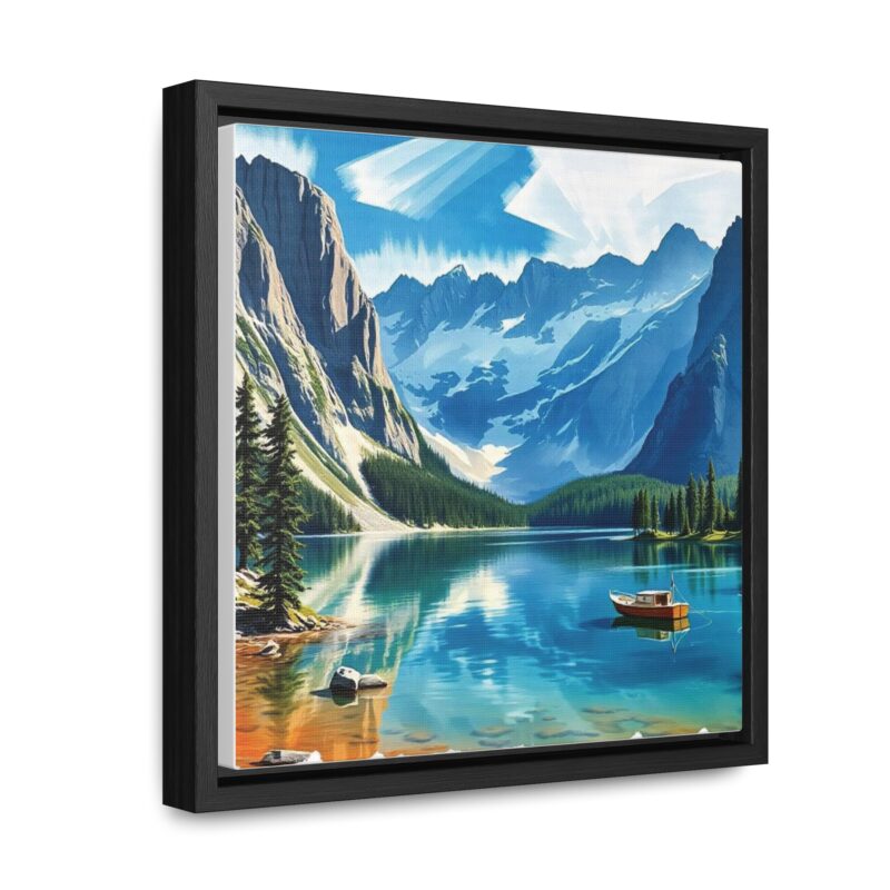 Canvas Wrap Mountain Lake Wall Art - Image 2