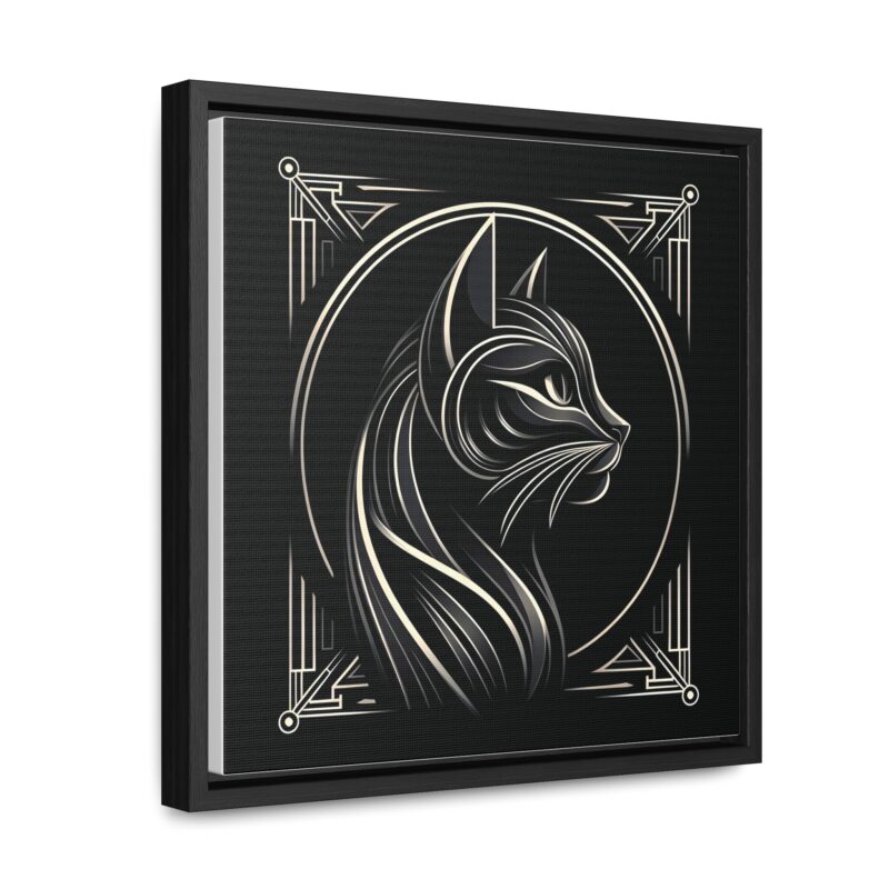Sophisticated Black Cat in Art Deco Style - Elegant Metallic Wall Art - Image 18