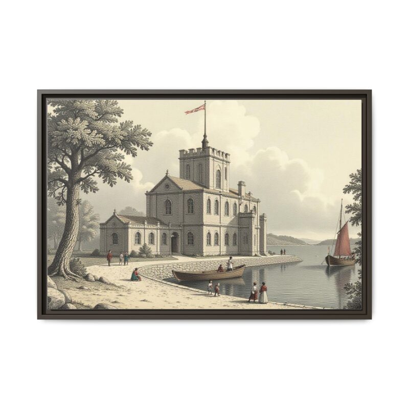 Framed Wall Art - 1820s in England Matte Canvas - Image 82