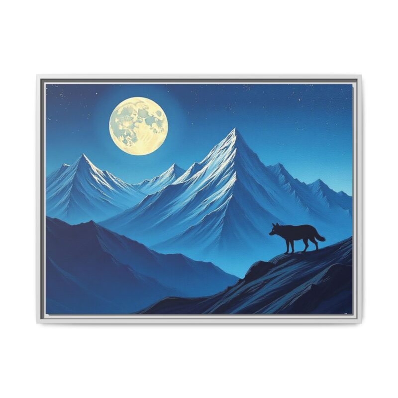 Canvas Wall Art: Moonlit Mountain Landscape - Image 93