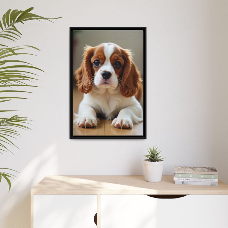 A beautifully detailed canvas print of a Cavalier King Charles Spaniel" - Image 28