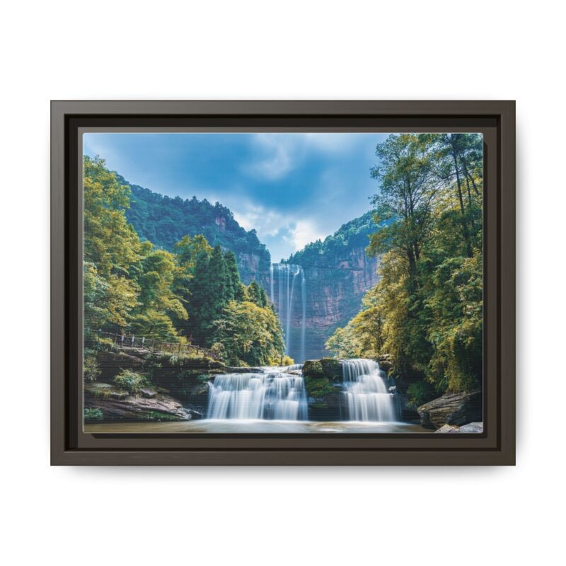 Canvas Wall Art - Waterfall Mountain Landscape - Image 42