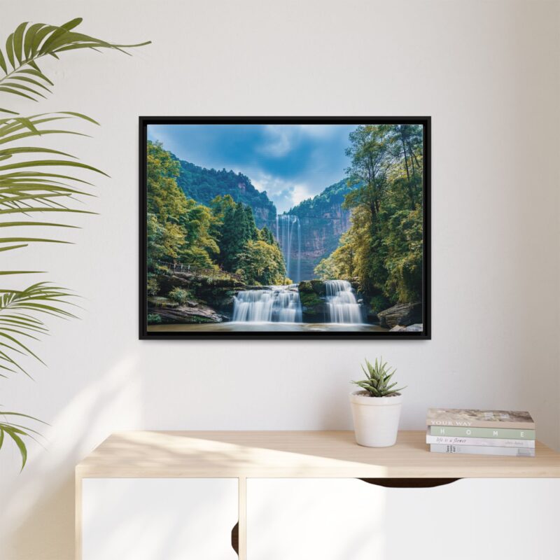 Canvas Wall Art - Waterfall Mountain Landscape - Image 32