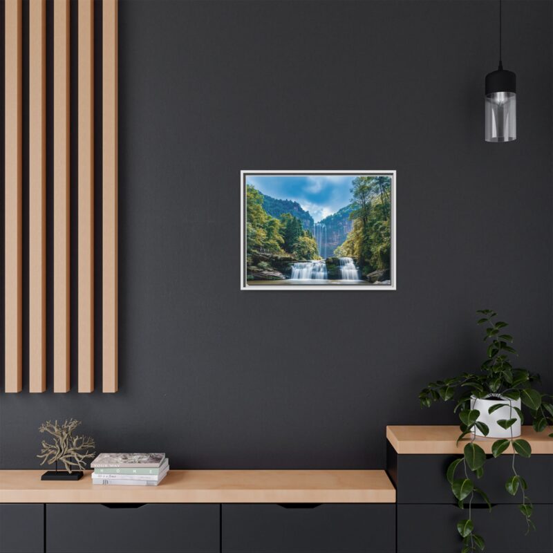 Canvas Wall Art - Waterfall Mountain Landscape - Image 77