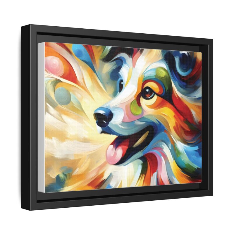 Matte Canvas, Framed Colorful Abstract Dog Canvas Art for Modern Wall Decor - Image 6