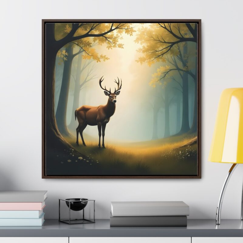 Canvas Wraps - Graceful Deer in Misty Forest Wall Art - Image 56