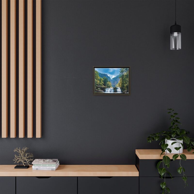 Canvas Wall Art - Waterfall Mountain Landscape - Image 57