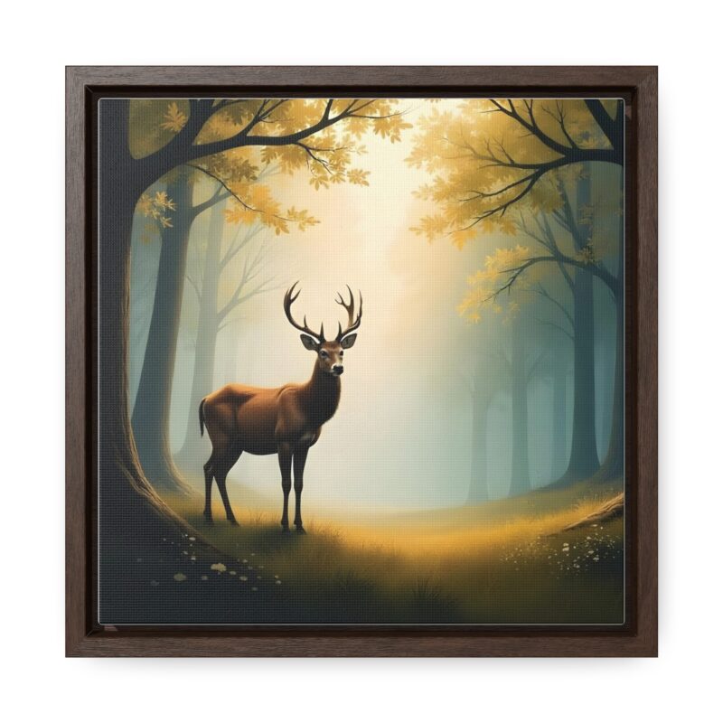 Canvas Wraps - Graceful Deer in Misty Forest Wall Art - Image 5