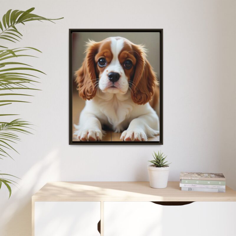 A beautifully detailed canvas print of a Cavalier King Charles Spaniel" - Image 128