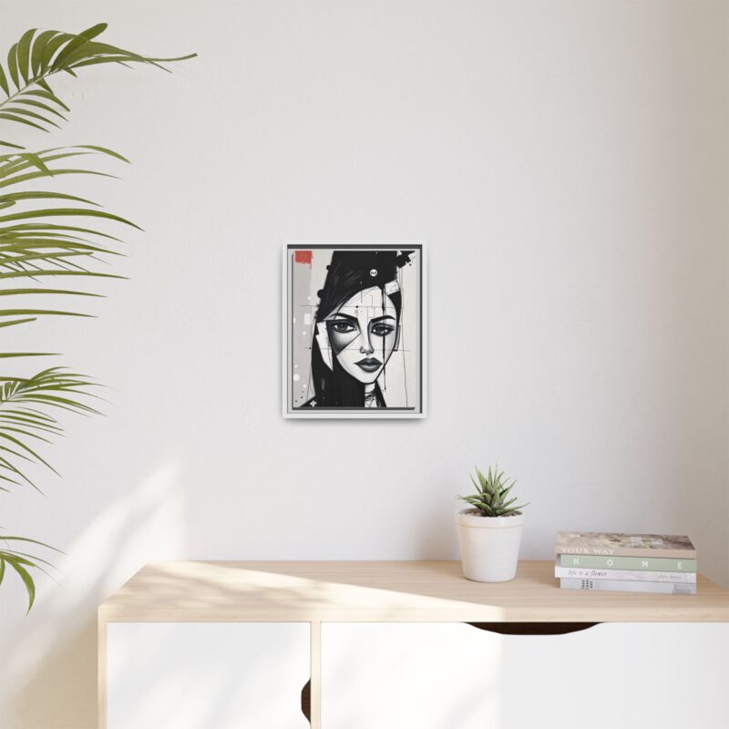 Canvas Art on An elegant and modern black-and-white abstract portrait - Image 44