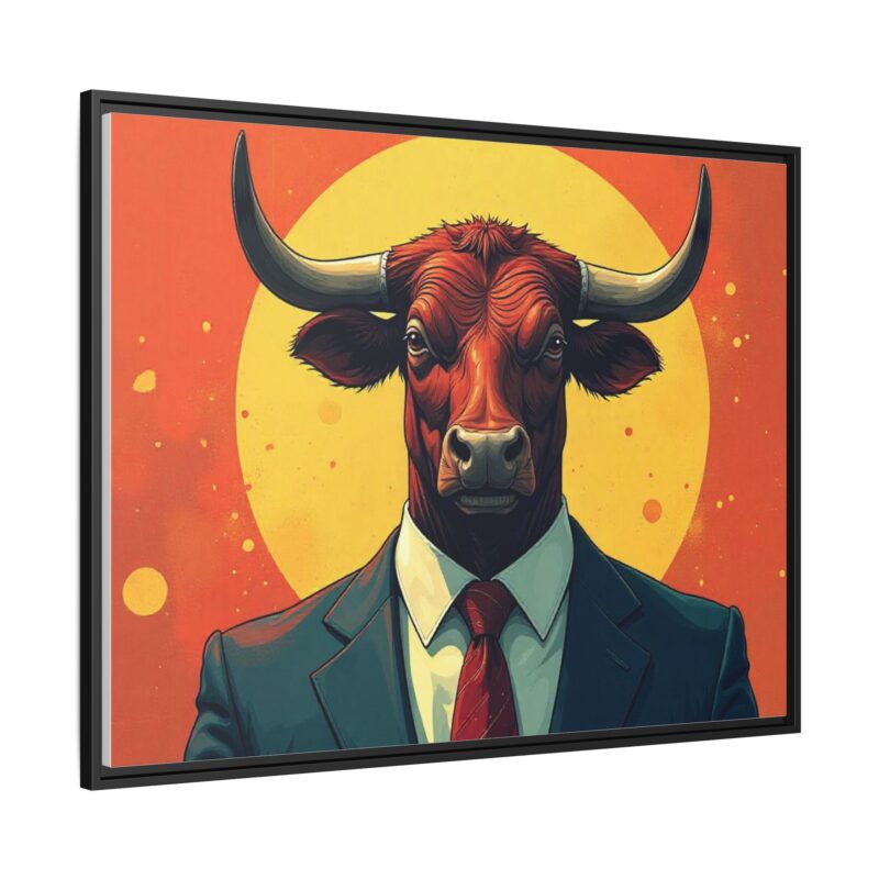 Matte Canvas, Framed Bullish Ambition - Image 3