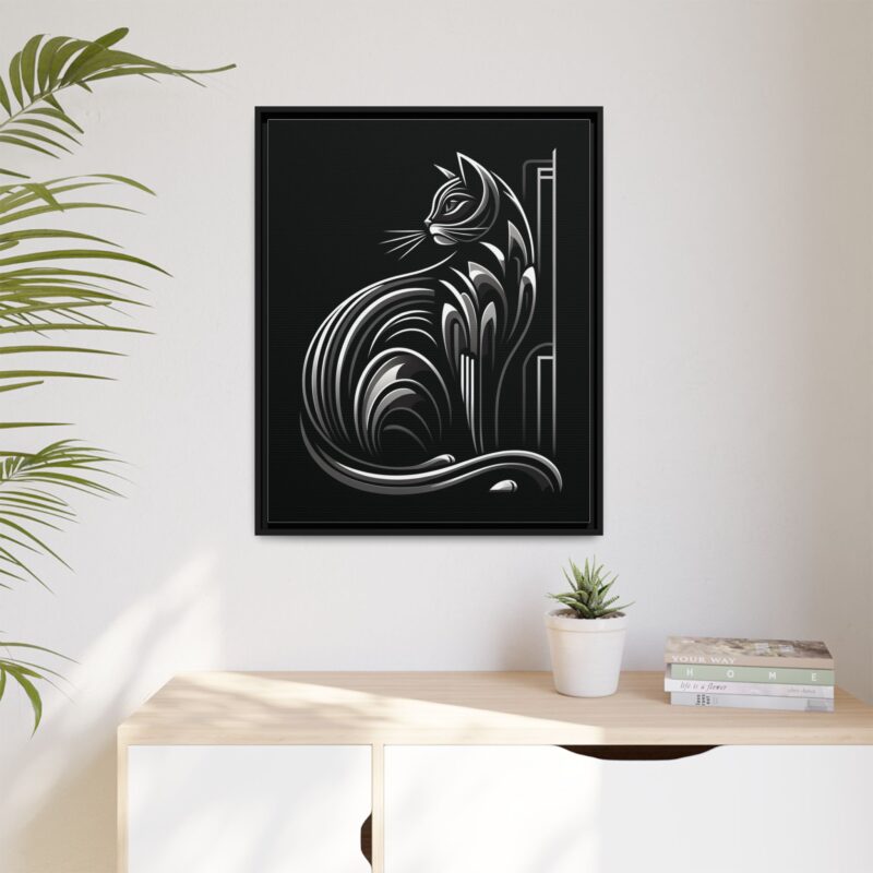 Unique and Eye-Catching: Black Cat Art Deco Wall Decor - Image 29