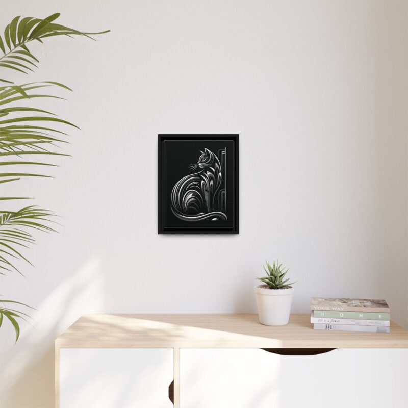 Unique and Eye-Catching: Black Cat Art Deco Wall Decor - Image 9