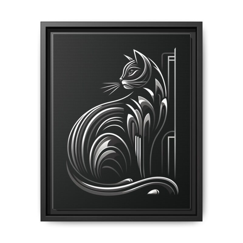 Unique and Eye-Catching: Black Cat Art Deco Wall Decor - Image 10