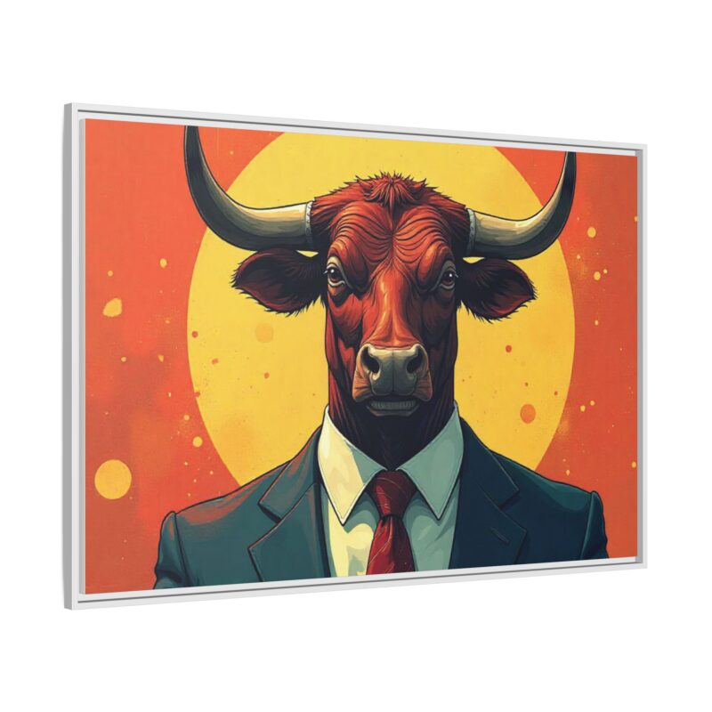 Matte Canvas, Framed Bullish Ambition - Image 107