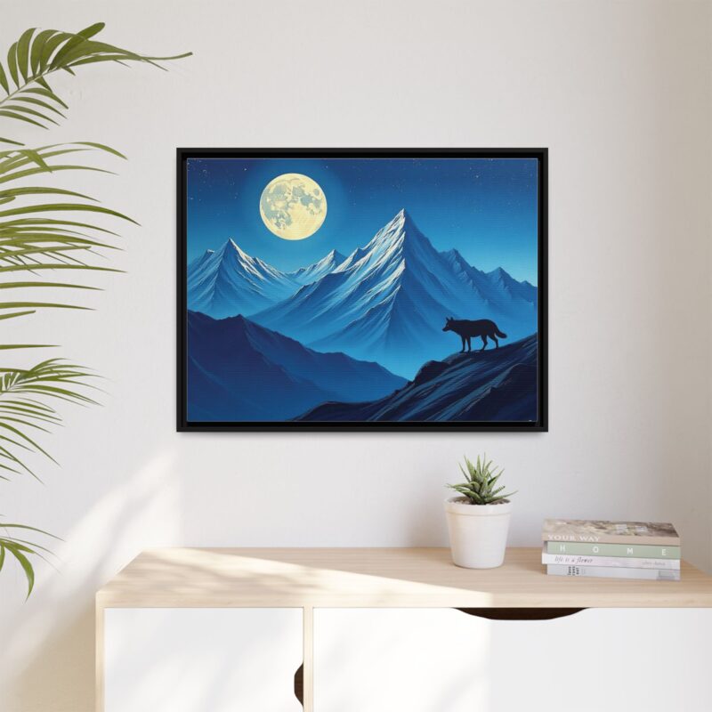 Canvas Wall Art: Moonlit Mountain Landscape - Image 32