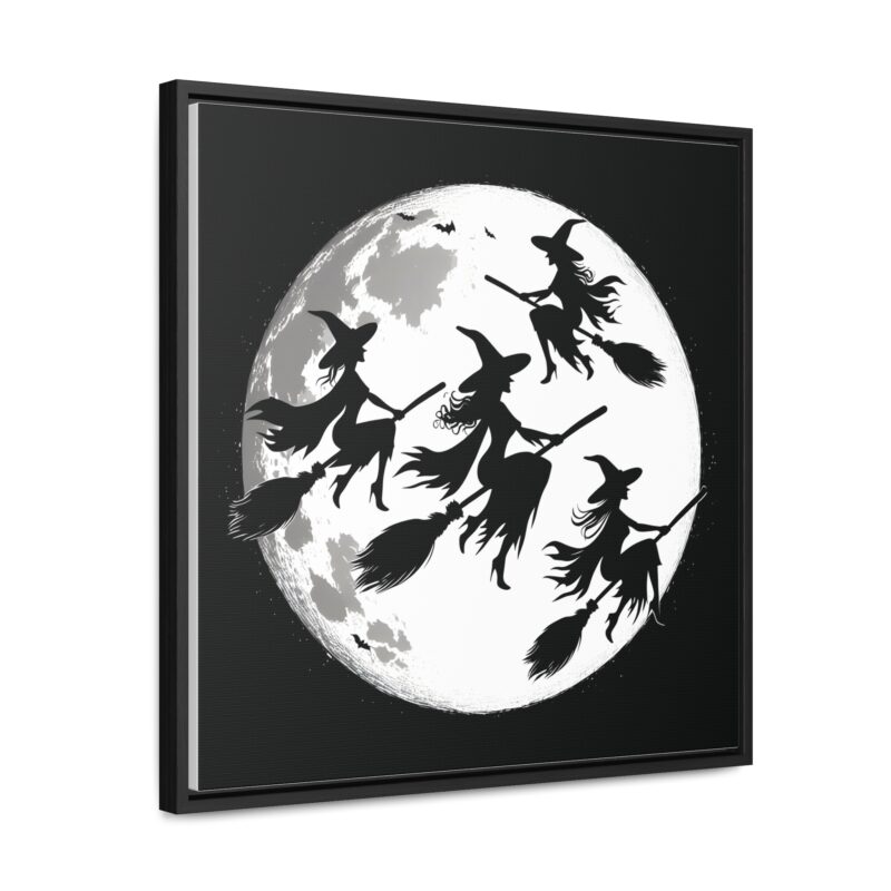 Canvas Wraps - Elegant Witch Silhouettes on Broomsticks Halloween Wall Art - Image 33
