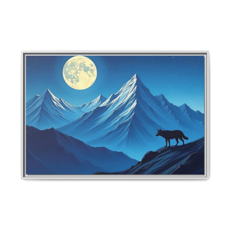 Canvas Wall Art: Moonlit Mountain Landscape - Image 101