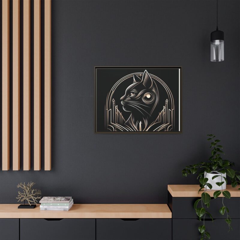 Elegant Art Deco Black Cat Canvas - Dark and Luxurious Wall Art Design - Image 35