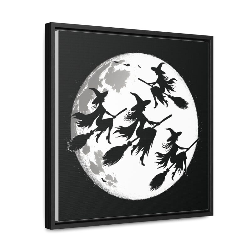 Canvas Wraps - Elegant Witch Silhouettes on Broomsticks Halloween Wall Art - Image 28