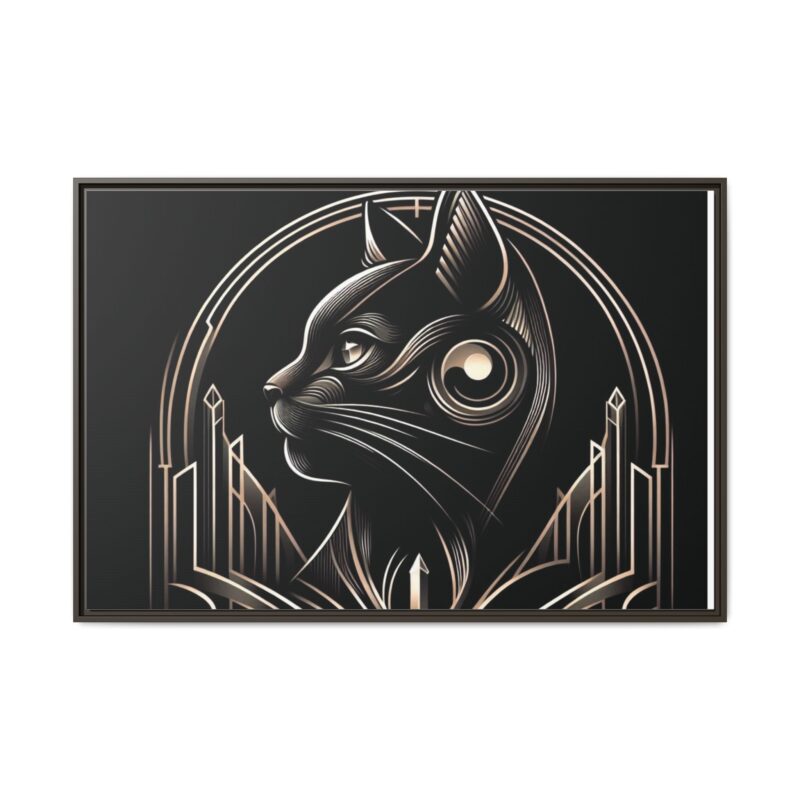 Elegant Art Deco Black Cat Canvas - Dark and Luxurious Wall Art Design - Image 45