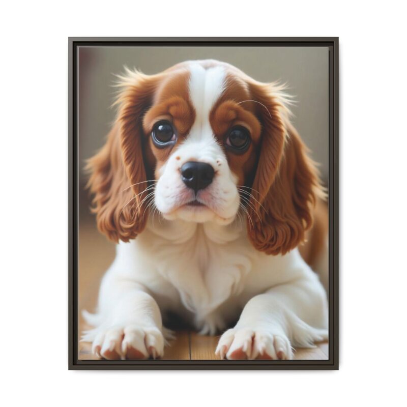 A beautifully detailed canvas print of a Cavalier King Charles Spaniel" - Image 126