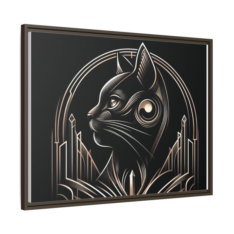 Elegant Art Deco Black Cat Canvas - Dark and Luxurious Wall Art Design - Image 37