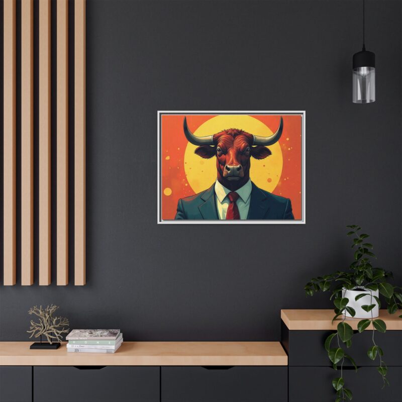Matte Canvas, Framed Bullish Ambition - Image 80