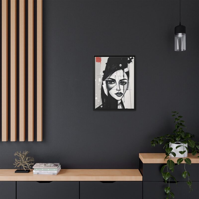 Canvas Art on An elegant and modern black-and-white abstract portrait - Image 21