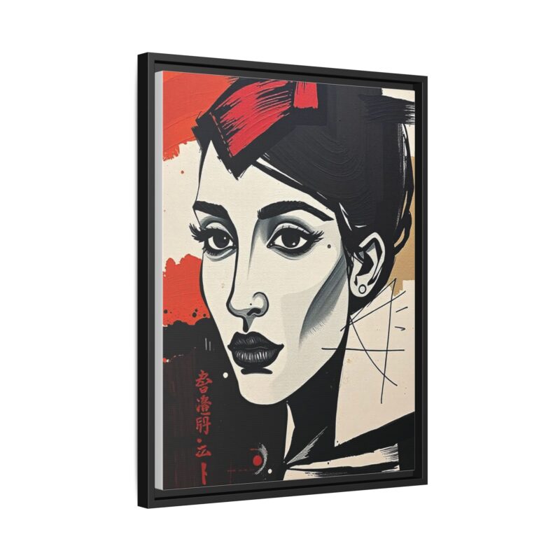 Wall Art Print of A black and white abstract portrait of a woman's face - Image 23