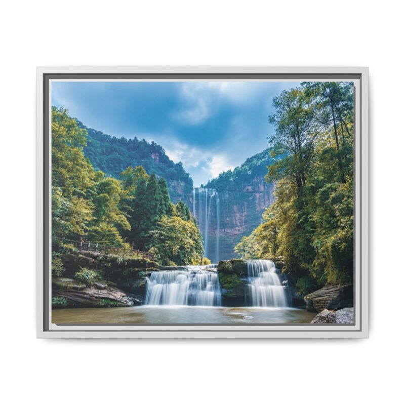 Canvas Wall Art - Waterfall Mountain Landscape - Image 70