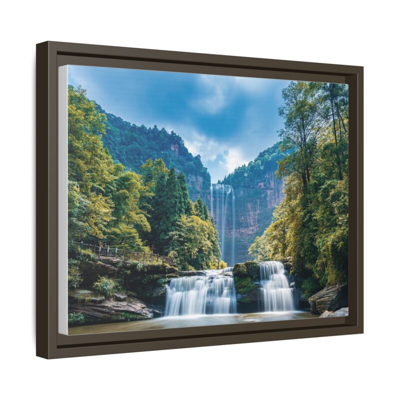 Canvas Wall Art - Waterfall Mountain Landscape - Image 59