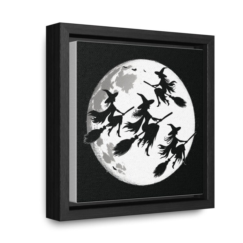 Canvas Wraps - Elegant Witch Silhouettes on Broomsticks Halloween Wall Art - Image 8