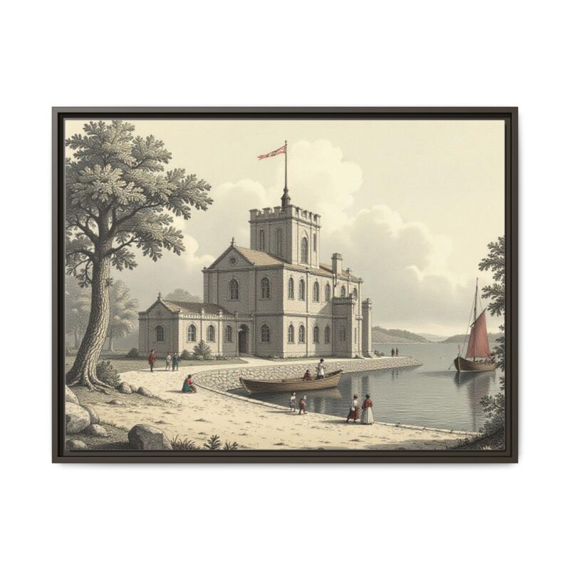 Framed Wall Art - 1820s in England Matte Canvas - Image 90