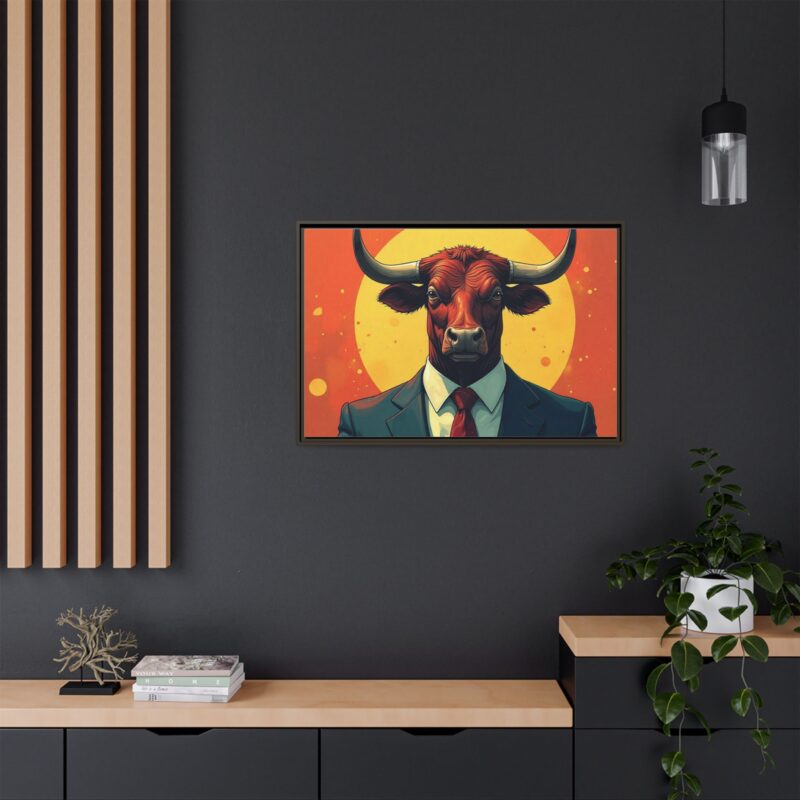 Matte Canvas, Framed Bullish Ambition - Image 83