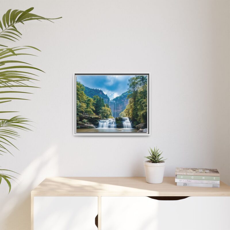 Canvas Wall Art - Waterfall Mountain Landscape - Image 72